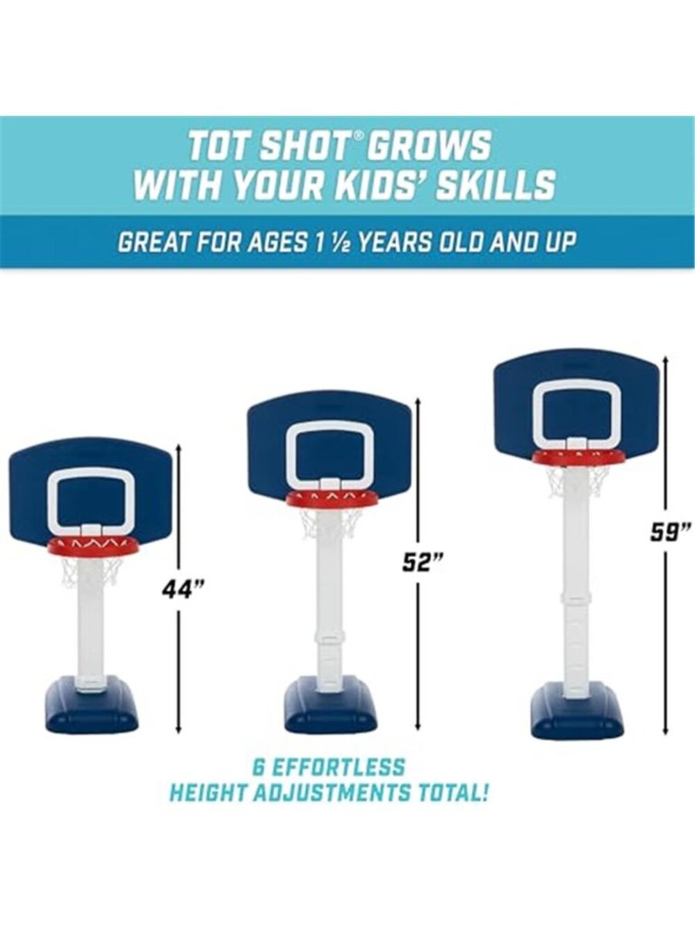 Toddler Basketball Set - Kids Indoor & Outdoor Toy Hoop with Adjustable Height - Picture 4 of 6